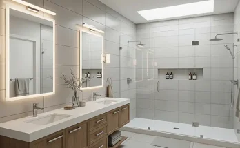 Master Bedroom Ensuite Bathroom Ideas with Double Vanity