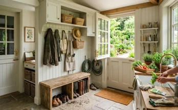 Functional Transitional Mudroom and Breezeway Ideas for Busy Garden Enthusiasts