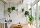 Hanging Indoor Plant Decor Ideas for Modern Minimalist Living Rooms