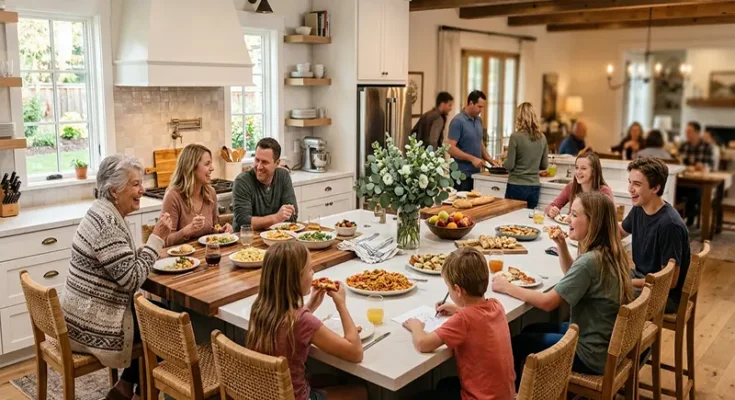 Oversized Kitchen Island Ideas with Seating for Large Family Gatherings